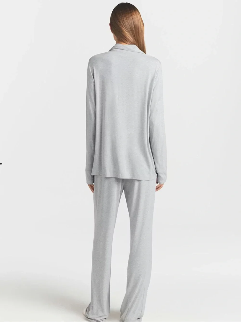 SKIMS Sleep Long Sleep Set Light Heather Grey NWT - Picture 3 of 9